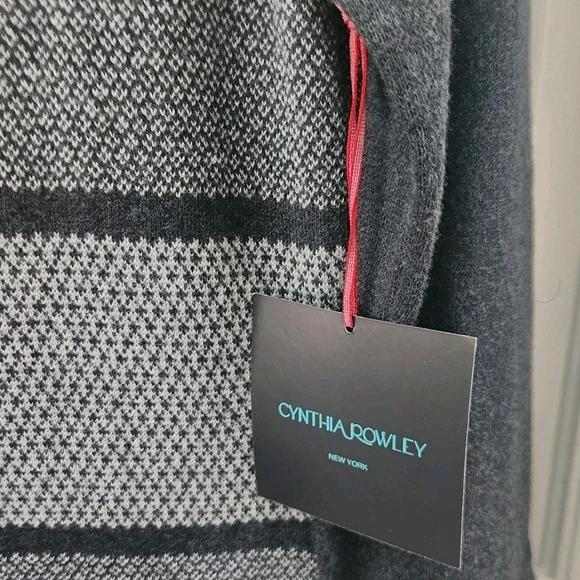 Cynthia Rowley Charcoal Gray Sweater Dress Womens Size Large New NWT - Picture 7 of 8